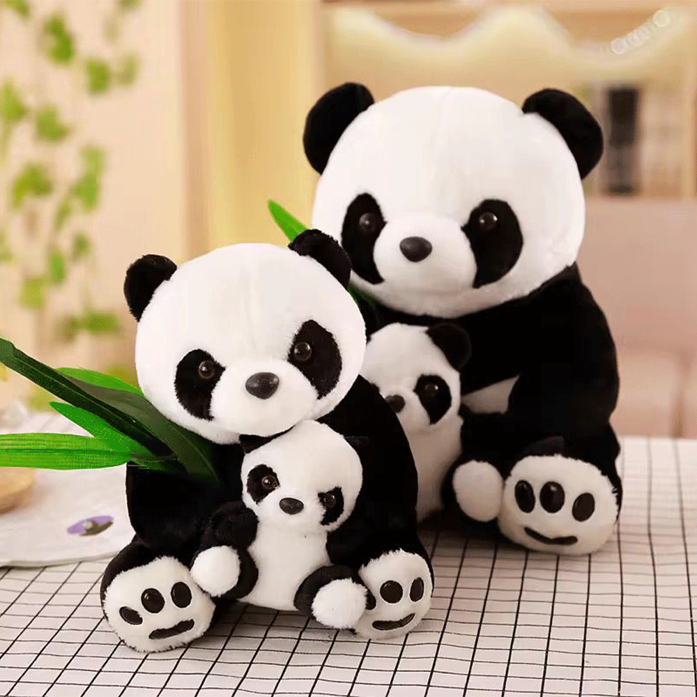 panda with baby